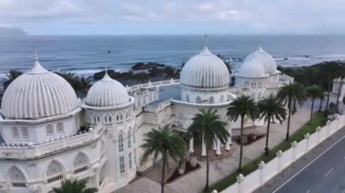 Küçük Beyaz Saray Tarihi Anıtı, Tayvan kıyısında, hava manzaralı.