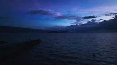 Filipinler 'de Sıradışı Mavi Gün Batımı, Hava Görüntüsü