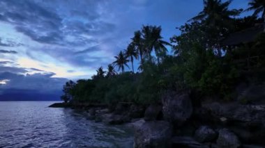 Filipinler 'de Sıradışı Mavi Gün Batımı, Hava Görüntüsü