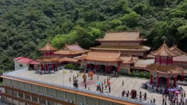 Sanching Tapınağında Otantik Kutlamalar, Tayvan, Hava Görünümü