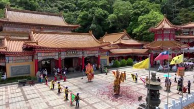 Sanching Tapınağında Otantik Kutlamalar, Tayvan, Hava Görünümü