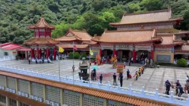 Sanching Tapınağında Otantik Kutlamalar, Tayvan, Hava Görünümü