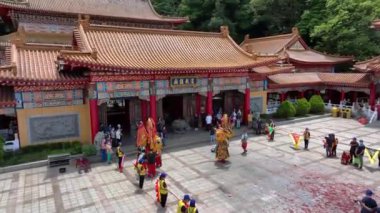 Sanching Tapınağında Otantik Kutlamalar, Tayvan, Hava Görünümü