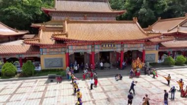 Sanching Tapınağında Otantik Kutlamalar, Tayvan, Hava Görünümü