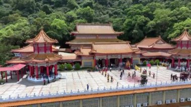 Sanching Tapınağında Otantik Kutlamalar, Tayvan, Hava Görünümü