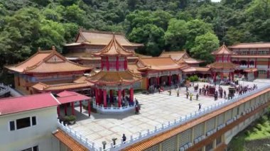 Sanching Tapınağında Otantik Kutlamalar, Tayvan, Hava Görünümü