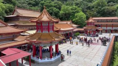 Sanching Tapınağında Otantik Kutlamalar, Tayvan, Hava Görünümü