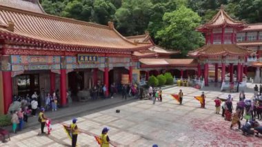 Sanching Tapınağında Otantik Kutlamalar, Tayvan, Hava Görünümü