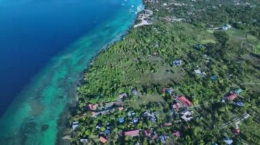 Filipinler 'deki Cebu Adası Sahili' nin Üstten Görünümü