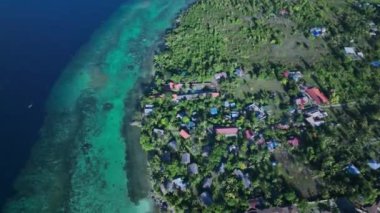 Filipinler 'deki Cebu Adası Sahili' nin Üstten Görünümü