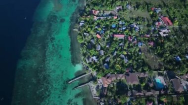 Filipinler 'deki Cebu Adası Sahili' nin Üstten Görünümü