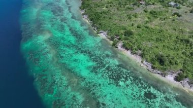 Filipinler 'deki Cebu Adası Sahili' nin Üstten Görünümü