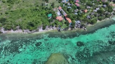 Filipinler 'deki Cebu Adası Sahili' nin Üstten Görünümü