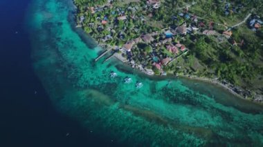 Filipinler 'deki Cebu Adası Sahili' nin Üstten Görünümü