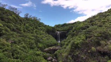 Mauritius Adası 'ndaki Tamarin Şelalesi, Hava Görüntüsü