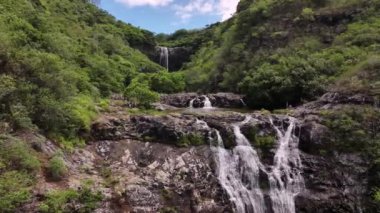 Mauritius Adası 'ndaki Tamarin Şelalesi, Hava Görüntüsü