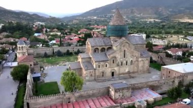 Eski Mtskheta Merkezi Bir Yükseklikten, Georgia, Hava Görünümü