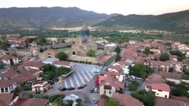 Eski Mtskheta Merkezi Bir Yükseklikten, Georgia, Hava Görünümü