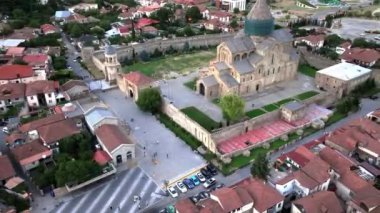 Eski Mtskheta Merkezi Bir Yükseklikten, Georgia, Hava Görünümü
