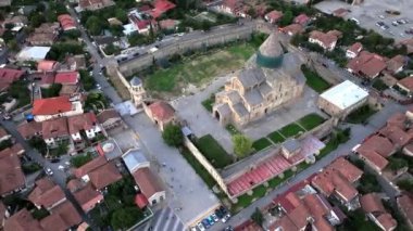 Eski Mtskheta Merkezi Bir Yükseklikten, Georgia, Hava Görünümü