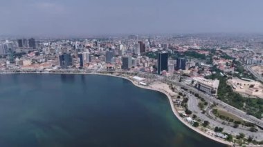 Luanda, Angola 'nın Merkezi Panorama, Hava Görüntüsü