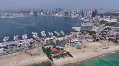 Luanda, Angola 'nın Merkezi Panorama, Hava Görüntüsü