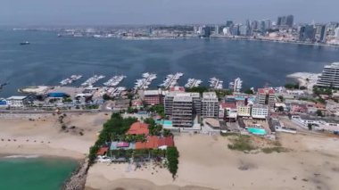 Luanda, Angola 'nın Merkezi Panorama, Hava Görüntüsü