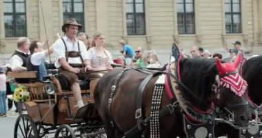 Kiliani Halk Festivali 'ndeki geçit töreni Wurzburg' da, Almanya gelenekleri 