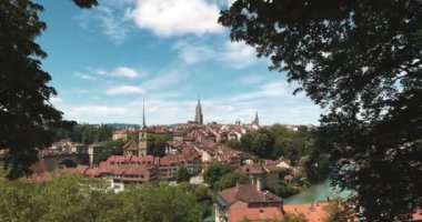 İsviçre 'nin Bern Tarih Merkezi Panoraması