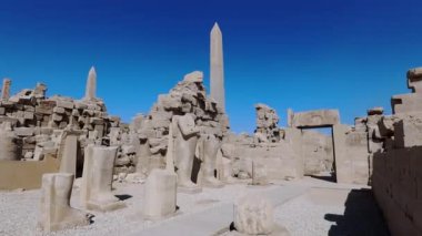 Modern Mısır 'daki Karnak Tapınağının Antik Harabeleri