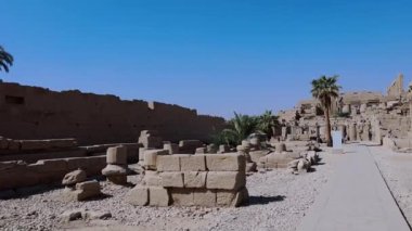 Modern Mısır 'daki Karnak Tapınağının Antik Harabeleri