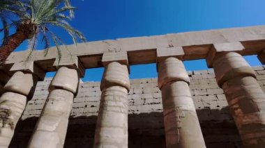 Modern Mısır 'daki Karnak Tapınağının Antik Harabeleri