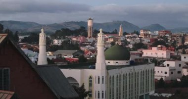 Antananarivo 'daki Konut Binalarının Panoraması Akşam, Madagaskar