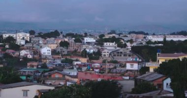 Antananarivo 'daki Konut Binalarının Panoraması Akşam, Madagaskar