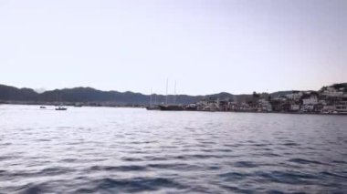 Türkiye 'nin Su Tarafından Akşam Marmarisinin Panoraması