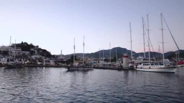 Türkiye 'nin Su Tarafından Akşam Marmarisinin Panoraması