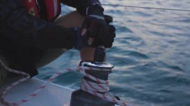 Türkiye 'nin Marmaris kentinde Yatta Yelkenlilerle Çalışmak