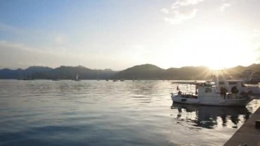 Türkiye 'de Marmaris Sahilinde Yatlar