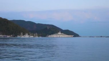 Türkiye 'de Marmaris Sahilinde Yatlar