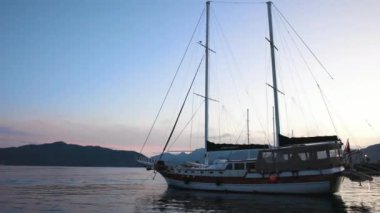 Türkiye 'de Marmaris Sahilinde Yatlar