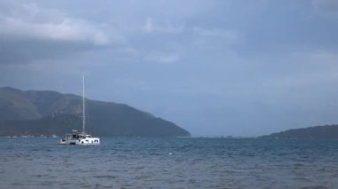 Türkiye 'de Marmaris Sahilinde Yatlar