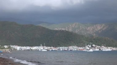 Türkiye 'de Marmaris Sahilinde Yatlar