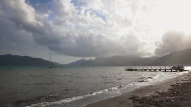 Türkiye 'de Marmaris Sahilinde Yatlar