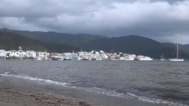 Türkiye 'de Marmaris Sahilinde Yatlar