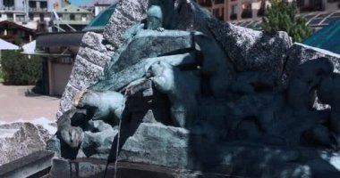 Zermatt 'ın Güzel Central Caddesi Yazın, İsviçre