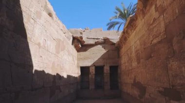 Eski Mısır 'ın Tarihi Binası Karnak Tapınağı Genel Manzarası