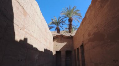 Eski Mısır 'ın Tarihi Binası Karnak Tapınağı Genel Manzarası