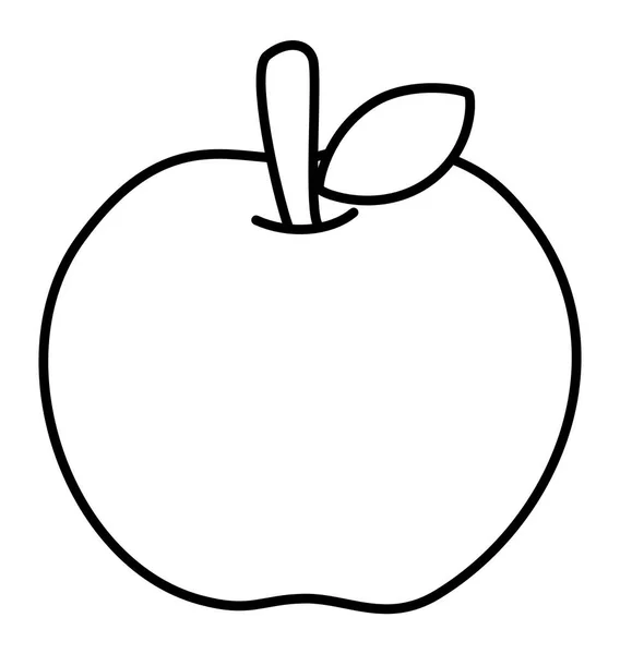 Apple Isolerad Platt Ikon Vektor Perfekt För Fruktträdgård Scener Nutrition — Stock vektor