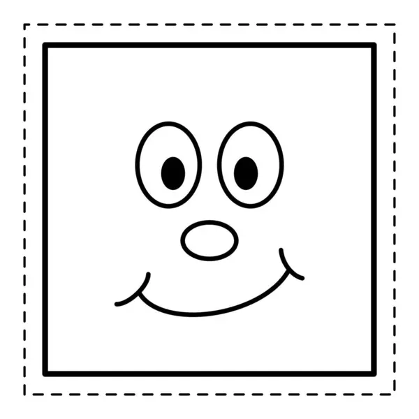 方块式 圆滑的汉字图标 幼儿海报和学习外语词汇的闪存卡 — 图库矢量图片