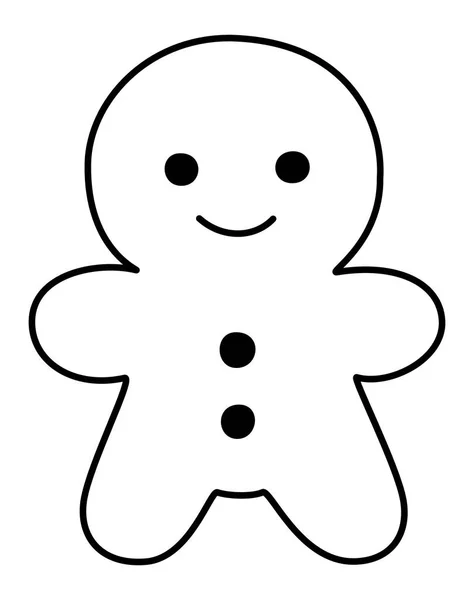 Пряники Sweet Cookie Man Пекарня Cute Cartoon Vector Merry Christmas — стоковый вектор